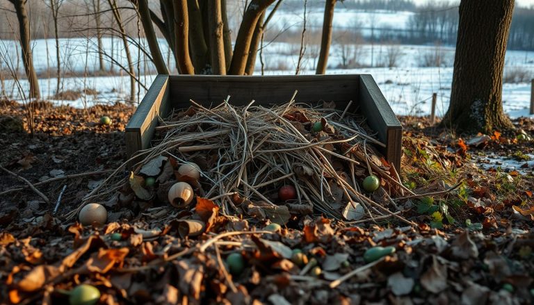 how to start a compost pile before winter