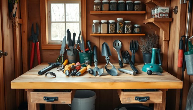 garden tool maintenance before winter storage